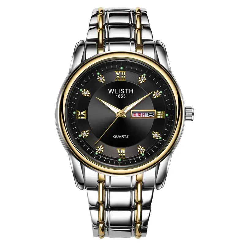 Men's Swiss Quartz Watch 200 mm Luminous Black